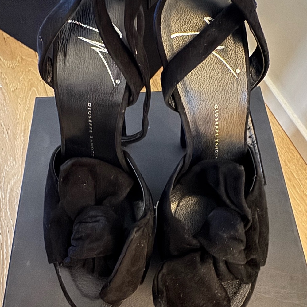 Giuseppe Zanotti Black Suede Platforms